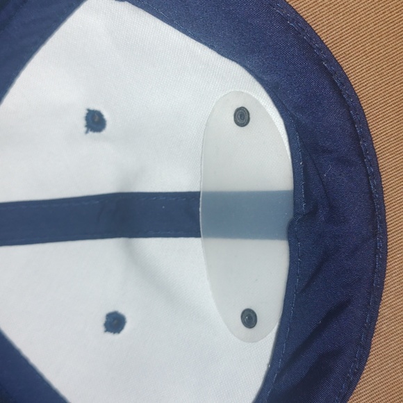 Ducks Unlimited Metal Patch Suede Visor Strapback Hat Blue Brown - Picture 11 of 12